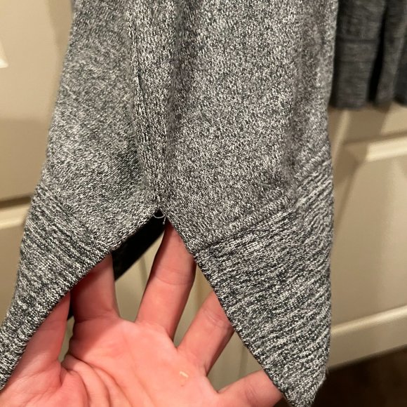 1X Cuddl Duds Lightweight Black Pepper Heather Open Front Cardigan Sweater - Picture 4 of 5